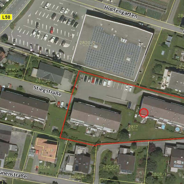 3-Zimmer-Wohnung in Rankweil - Katasterplan - Amann Immobilien