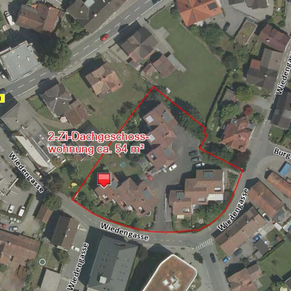 Attraktive 2-Zimmer-Dachgeschosswohnung - Götzis - Luftbild - Amann Immobilien