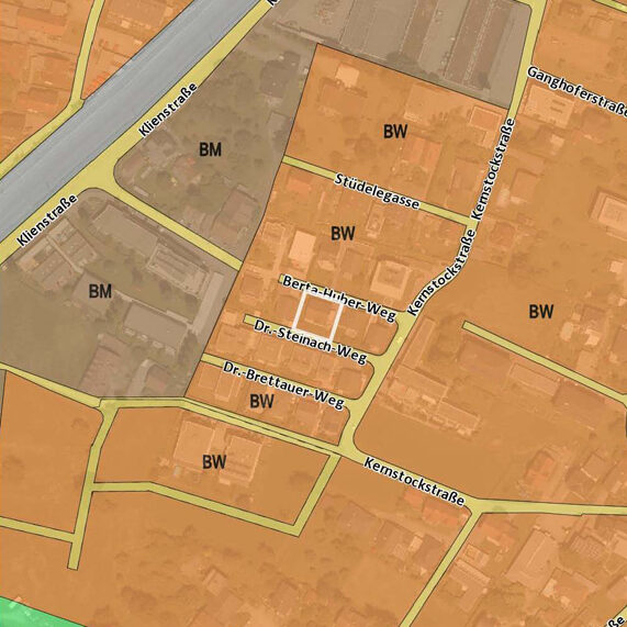 Einfamilienhaus in zentraler Lage in Hohenems - Flächenwidmungsplan - Amann Immobilien
