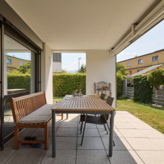 Gepflegte 4-Zi-Gartenwohnung in Lustenau - Terrasse - Amann Immobilien